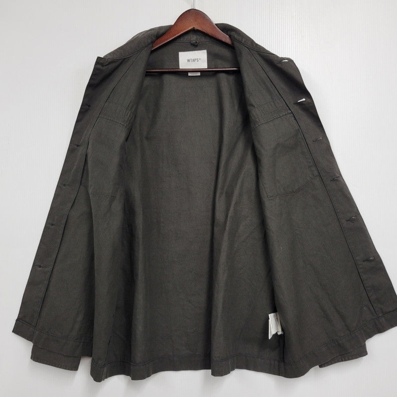 【中古品】【メンズ】 WTAPS ダブルタップス BUDS LS COTTON. SERGE 212BRDT-SHM02 ロングスリーブ 長袖 シャツ 142-261010-as-23-izu サイズ：03 カラー：チャコール系 万代Net店