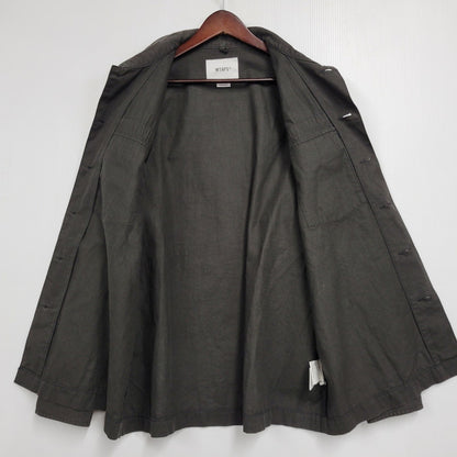 【中古品】【メンズ】 WTAPS ダブルタップス BUDS LS COTTON. SERGE 212BRDT-SHM02 ロングスリーブ 長袖 シャツ 142-261010-as-23-izu サイズ：03 カラー：チャコール系 万代Net店