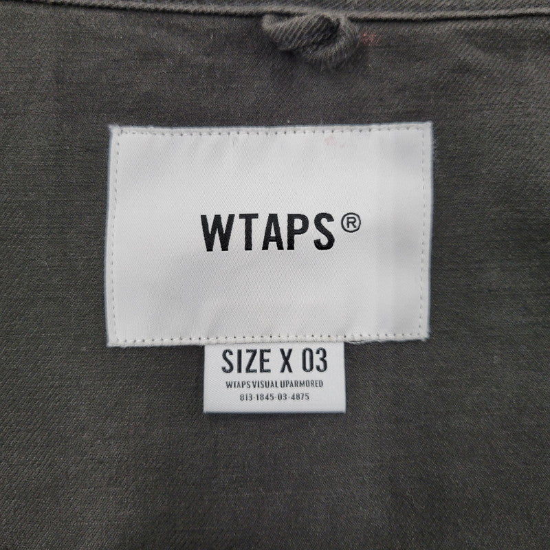 【中古品】【メンズ】 WTAPS ダブルタップス BUDS LS COTTON. SERGE 212BRDT-SHM02 ロングスリーブ 長袖 シャツ 142-261010-as-23-izu サイズ：03 カラー：チャコール系 万代Net店