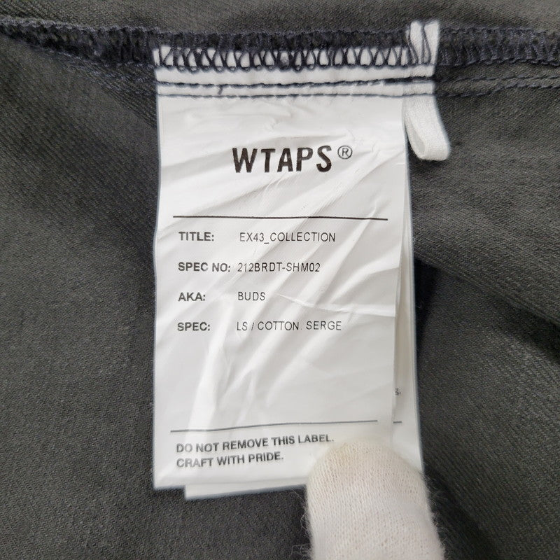 【中古品】【メンズ】 WTAPS ダブルタップス BUDS LS COTTON. SERGE 212BRDT-SHM02 ロングスリーブ 長袖 シャツ 142-261010-as-23-izu サイズ：03 カラー：チャコール系 万代Net店