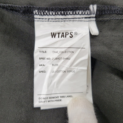 【中古品】【メンズ】 WTAPS ダブルタップス BUDS LS COTTON. SERGE 212BRDT-SHM02 ロングスリーブ 長袖 シャツ 142-261010-as-23-izu サイズ：03 カラー：チャコール系 万代Net店