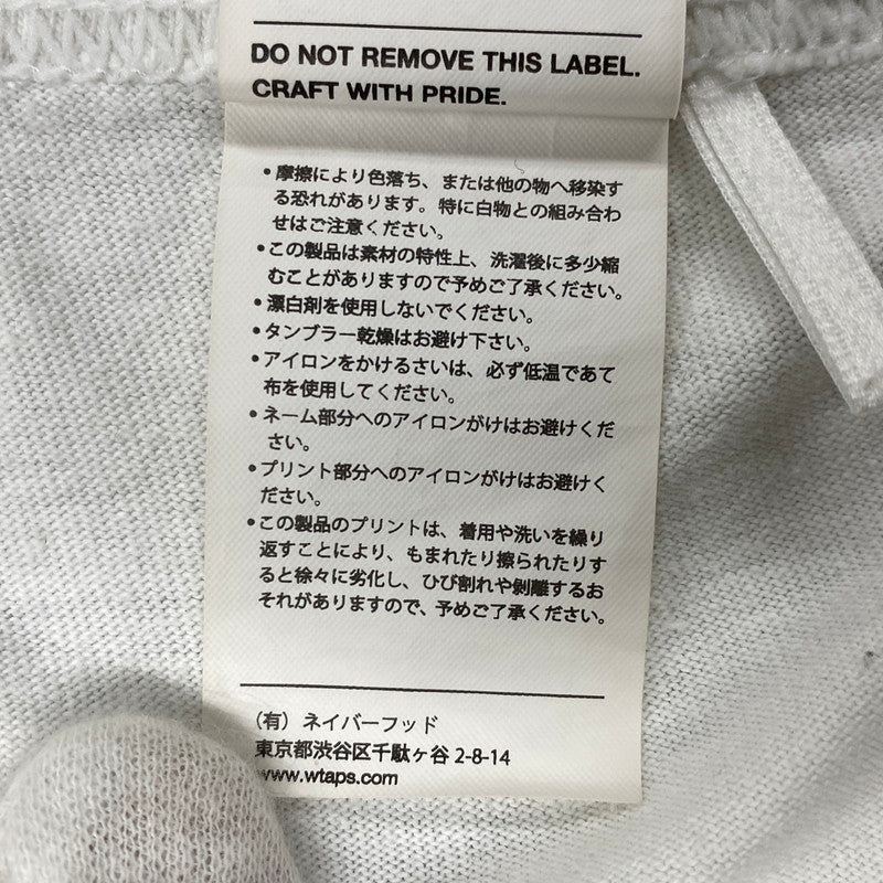 【現状渡し品】【メンズ】 WTAPS ダブルタップス SIDE EFFECT SS TEE サイド エフェクト ショートスリーブ Tシャツ トップス 142-260924-kh-11-izu サイズ：04 カラー：ホワイト 万代Net店