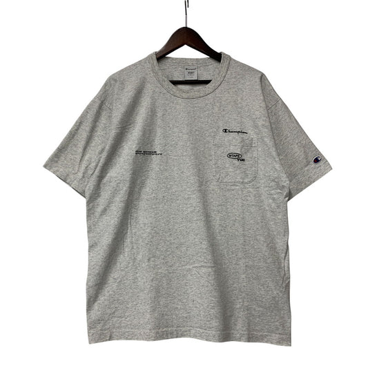 【中古品】【メンズ】 WTAPS ダブルタップス×CHAMPION チャンピオン 242HBCHD-CSM01S ACADEMY SS COTTON. TEE アカデミー ショートスリーブ コットン Ｔシャツ トップス 半袖 142-260923-cs-02-izu サイズ：XL カラー：グレー 万代Net店