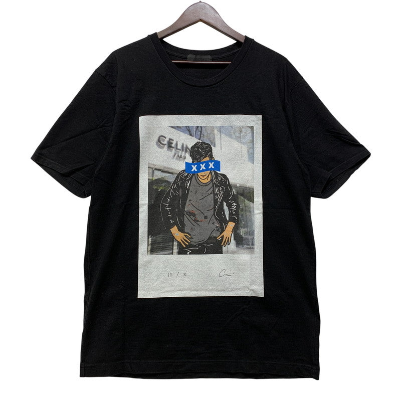 【中古品】【メンズ】 GOD SELECTION ゴッド セレクション × CHRIS NAMAIZAWA ナマイザワクリス GRAPHIC S/S TEE グラフィック 半袖 Tシャツ トップス 142-260925-ay-01-izu サイズ：L カラー：ブラック 万代Net店