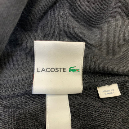 【中古品】【メンズ】 Supreme シュプリーム × LACOSTE ラコステ LOGO PANEL HOODED SWEATSHIRT ロゴ パネル フーデッド スウェットシャツ パーカー トップス 149-260925-ay-12-izu サイズ：L カラー：ブラック 万代Net店