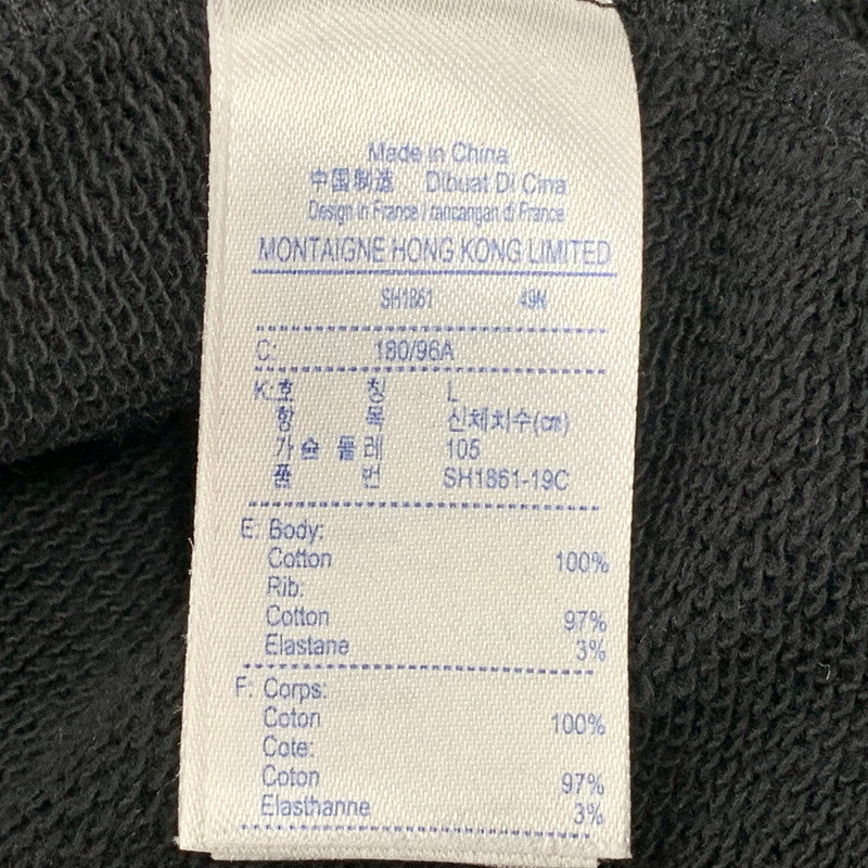 【中古品】【メンズ】 Supreme シュプリーム × LACOSTE ラコステ LOGO PANEL HOODED SWEATSHIRT ロゴ パネル フーデッド スウェットシャツ パーカー トップス 149-260925-ay-12-izu サイズ：L カラー：ブラック 万代Net店