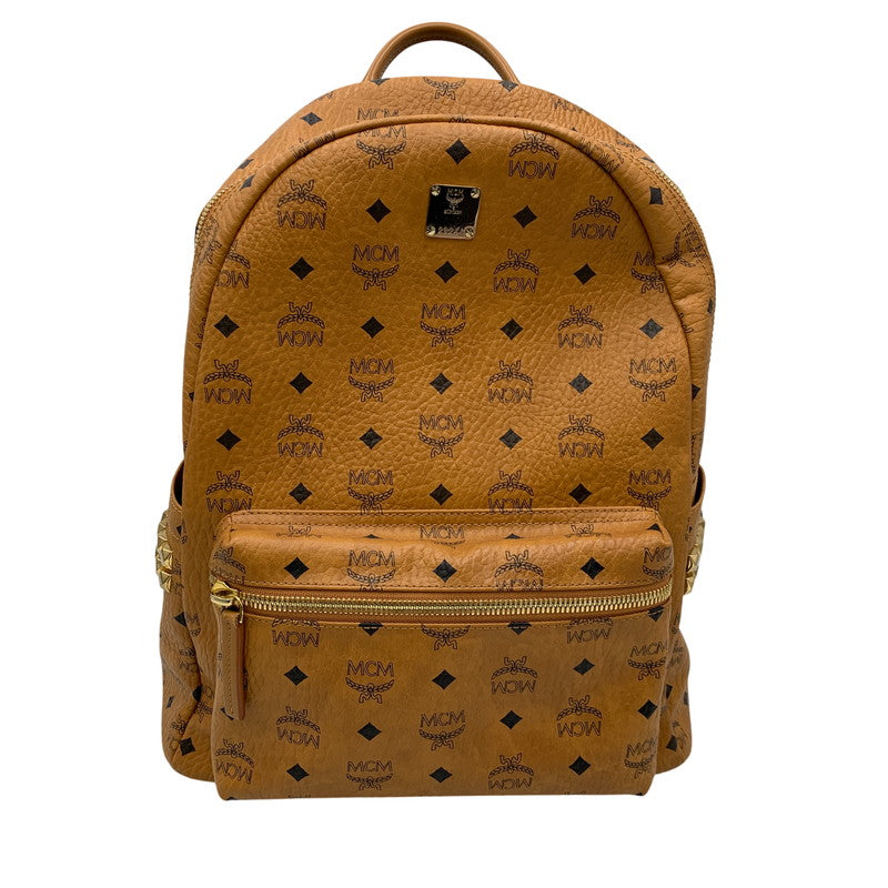 【現状渡し品】【レディース】 MCM エム・シー・エム MMK6SVE38CO001 スターク サイドスタッズ ヴィセトス バッグパック リュック 鞄 カバン 180-260925-ay-14-izu カラー：ブラウン 万代Net店