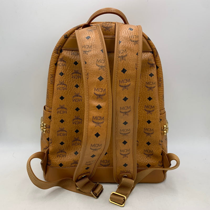 【現状渡し品】【レディース】 MCM エム・シー・エム MMK6SVE38CO001 スターク サイドスタッズ ヴィセトス バッグパック リュック 鞄 カバン 180-260925-ay-14-izu カラー：ブラウン 万代Net店