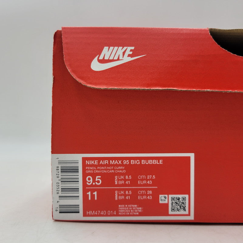 【中古美品】【メンズ】 NIKE ナイキ AIR MAX 95 BIG BUBBLE HM4740-014 エア マックス 95 ビッグバブル スニーカー 靴 160-260923-as-15-izu サイズ：27.5cm カラー：PENCIL POINT/HOT CURRY 万代Net店