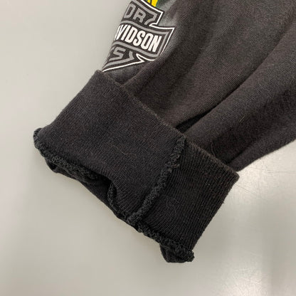 【中古品】【メンズ】 HARLEY-DAVIDSON ハーレーダビッドソン c2012 GREEN FLAME CLOVER LS TEE グリーン フレーム クローバー ロングスリーブ Ｔシャツ トップス 長袖 146-260923-cs-01-izu サイズ：不明 カラー：ブラック 万代Net店