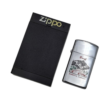 【中古品】【メンズ/レディース】 ZIPPO ジッポ 1994年製 90S BANFF OIL LIGHTER バンフ オイルライター喫煙具 206-260927-yn-02-izu カラー：シルバー 万代Net店