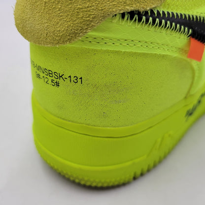 【中古品】【メンズ/レディース】 NIKE ナイキ×OFF-WHITE オフホワイト AO4606-700 AIR FORCE 1 LOW エア フォース ワン ロー スニーカー シューズ 靴 160-260923-cs-17-izu サイズ：30ｃｍ カラー：VOLT/BLACK-VOLT-CONE 万代Net店