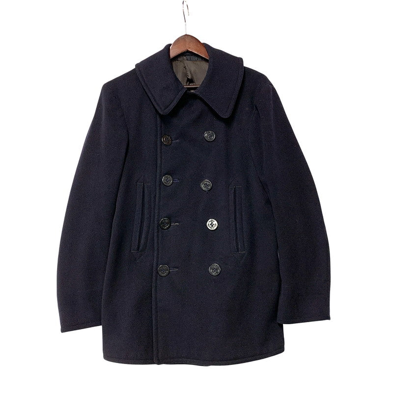 【現状渡し品】【メンズ】 U.S.NAVY ユーエスネイビー NAVAL CLOTHING FACTORY ネイバルクロージングファクトリー 10ボタン 40S P COAT ピーコート アウター 146-260923-cs-04-izu サイズ：不明 カラー：ネイビー 万代Net店