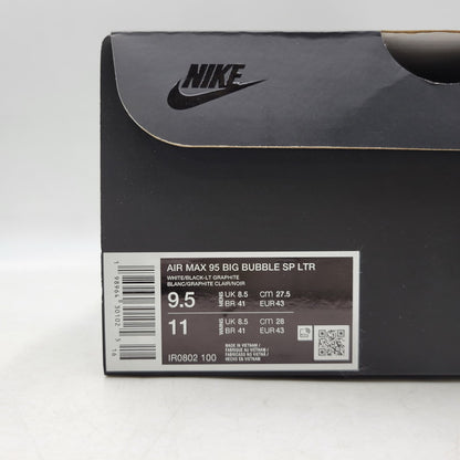 【中古美品】【メンズ】 NIKE ナイキ AIR MAX 95 BIG BUBBLE SP LTR IR0802-100 エア マックス 95 ビッグ バブル SP LTR スニーカー 靴 160-260923-as-17-izu サイズ：27.5cm カラー：WHITE/BLACK-LT GRAPHITE 万代Net店