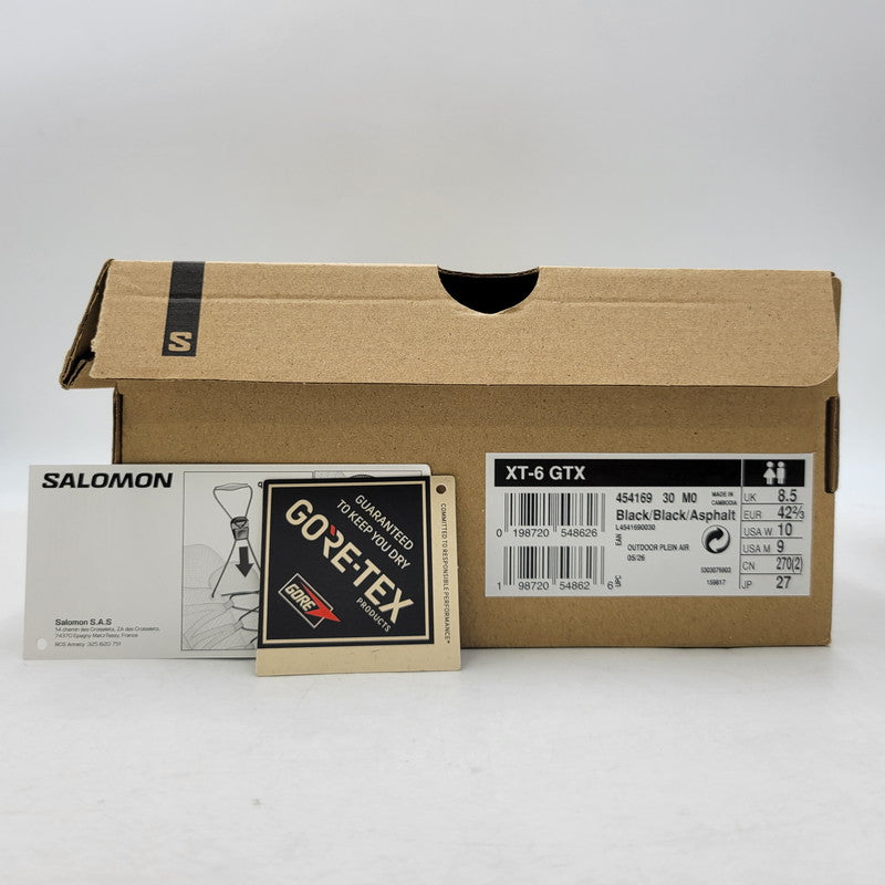 【中古美品】【メンズ】 SALOMON サロモン 454169 XT-6 GTX スニーカー シューズ 靴 162-260924-cs-04-izu サイズ：27cm カラー：BLACK/BLACK/ASPHALT 万代Net店