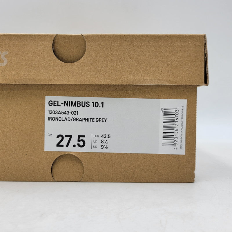 【中古美品】【メンズ】 ASICS アシックス 1203A543-021 GEL-NIMBUS 10.1 ゲルニンバス スニーカー シューズ 靴 162-260924-cs-03-izu サイズ：27.5cm カラー：IRONCLAD/GRAPHITE GREY 万代Net店
