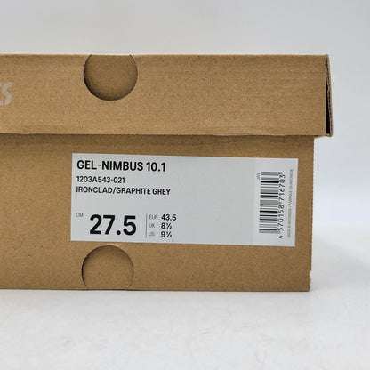 【中古美品】【メンズ】 ASICS アシックス 1203A543-021 GEL-NIMBUS 10.1 ゲルニンバス スニーカー シューズ 靴 162-260924-cs-03-izu サイズ：27.5cm カラー：IRONCLAD/GRAPHITE GREY 万代Net店