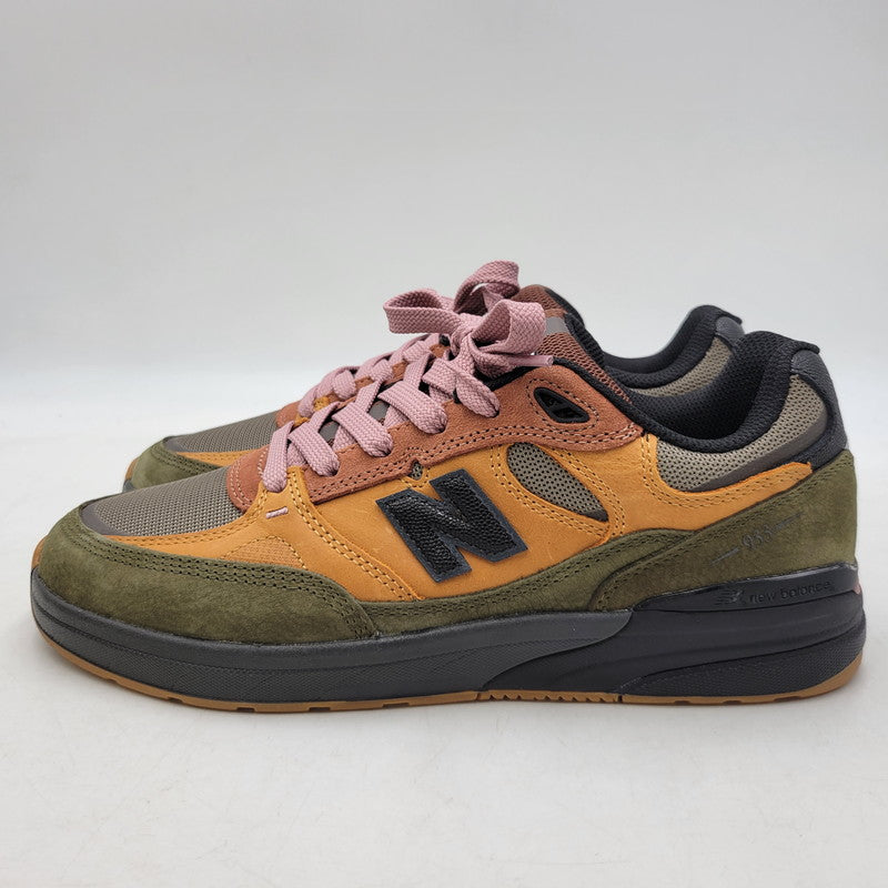 【中古美品】【メンズ】 NEW BALANCE ニューバランス×MIKE GIGLIOTTI マイク・ジリオッティ NB NUMERIC 933 ヌメリック スニーカー シューズ 靴 162-260924-cs-05-izu サイズ：27cm カラー：TRUE BROWN/CANDY PINK 万代Net店