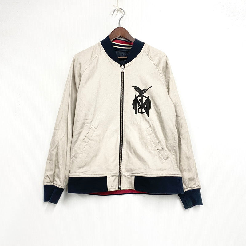 【中古品】【メンズ】 PROPA9ANDA プロパガンダ ×MOON AGE DEVILMENT ムーンエイジデビルメント P13050 REVERSIBLE SUKAJAN リバーシブル スカジャン アウター 140-261003-ya-08-izu サイズ：44 カラー：ライトグレー×ブラック 万代Net店