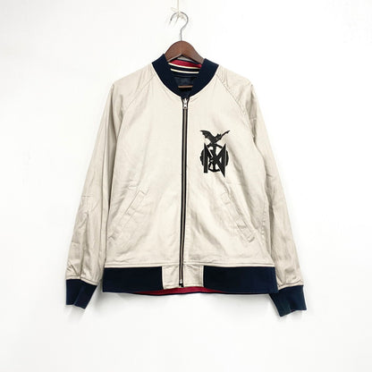 【中古品】【メンズ】 PROPA9ANDA プロパガンダ ×MOON AGE DEVILMENT ムーンエイジデビルメント P13050 REVERSIBLE SUKAJAN リバーシブル スカジャン アウター 140-261003-ya-08-izu サイズ：44 カラー：ライトグレー×ブラック 万代Net店