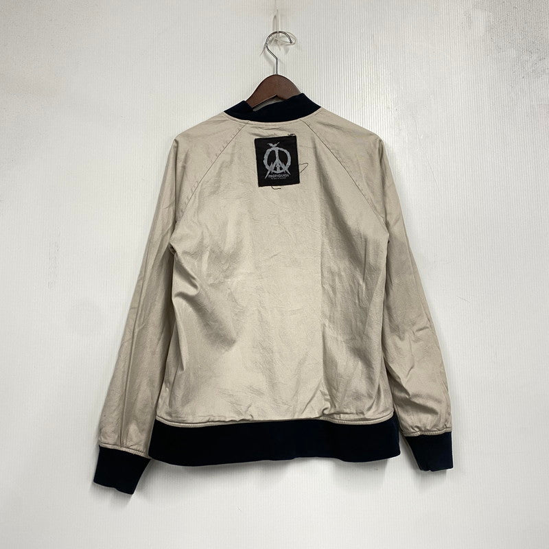 【中古品】【メンズ】 PROPA9ANDA プロパガンダ ×MOON AGE DEVILMENT ムーンエイジデビルメント P13050 REVERSIBLE SUKAJAN リバーシブル スカジャン アウター 140-261003-ya-08-izu サイズ：44 カラー：ライトグレー×ブラック 万代Net店