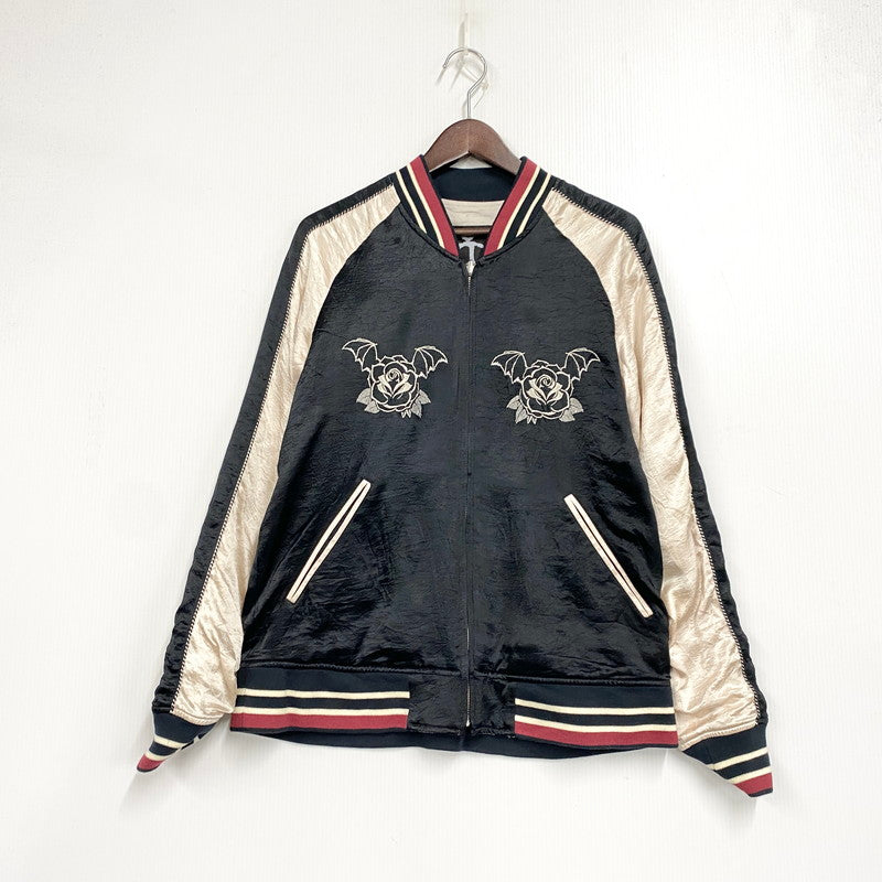 【中古品】【メンズ】 PROPA9ANDA プロパガンダ ×MOON AGE DEVILMENT ムーンエイジデビルメント P13050 REVERSIBLE SUKAJAN リバーシブル スカジャン アウター 140-261003-ya-08-izu サイズ：44 カラー：ライトグレー×ブラック 万代Net店