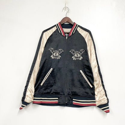 【中古品】【メンズ】 PROPA9ANDA プロパガンダ ×MOON AGE DEVILMENT ムーンエイジデビルメント P13050 REVERSIBLE SUKAJAN リバーシブル スカジャン アウター 140-261003-ya-08-izu サイズ：44 カラー：ライトグレー×ブラック 万代Net店