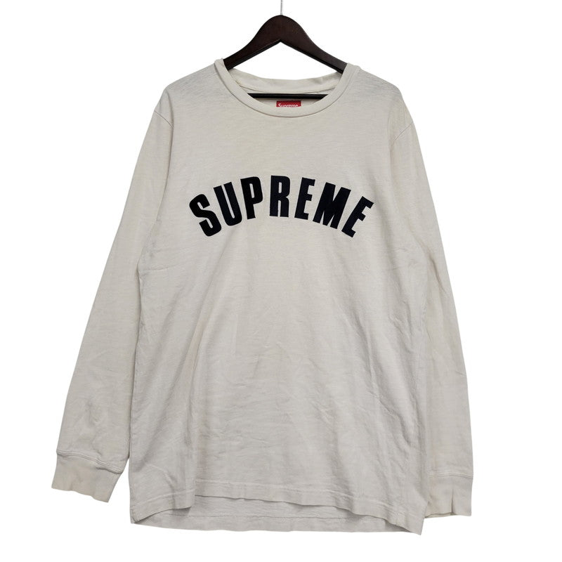 【中古品】【メンズ】 Supreme シュプリーム ARC LOGO L/S TOP アーチロゴ ロングスリーブ トップ 長袖Tシャツ 149-260929-as-06-izu サイズ：L カラー：ホワイト 万代Net店