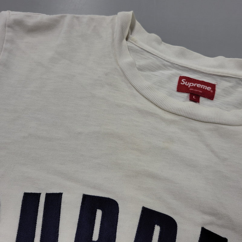 【中古品】【メンズ】 Supreme シュプリーム ARC LOGO L/S TOP アーチロゴ ロングスリーブ トップ 長袖Tシャツ 149-260929-as-06-izu サイズ：L カラー：ホワイト 万代Net店