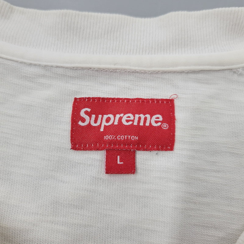【中古品】【メンズ】 Supreme シュプリーム ARC LOGO L/S TOP アーチロゴ ロングスリーブ トップ 長袖Tシャツ 149-260929-as-06-izu サイズ：L カラー：ホワイト 万代Net店