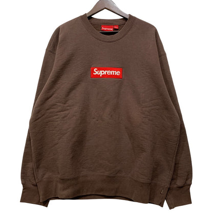 【中古品】【メンズ】 Supreme シュプリーム BOX LOGO CREWNECK ボックス ロゴ クルーネック スウェット トップス 149-260925-ay-11-izu サイズ：L カラー：ブラウン 万代Net店