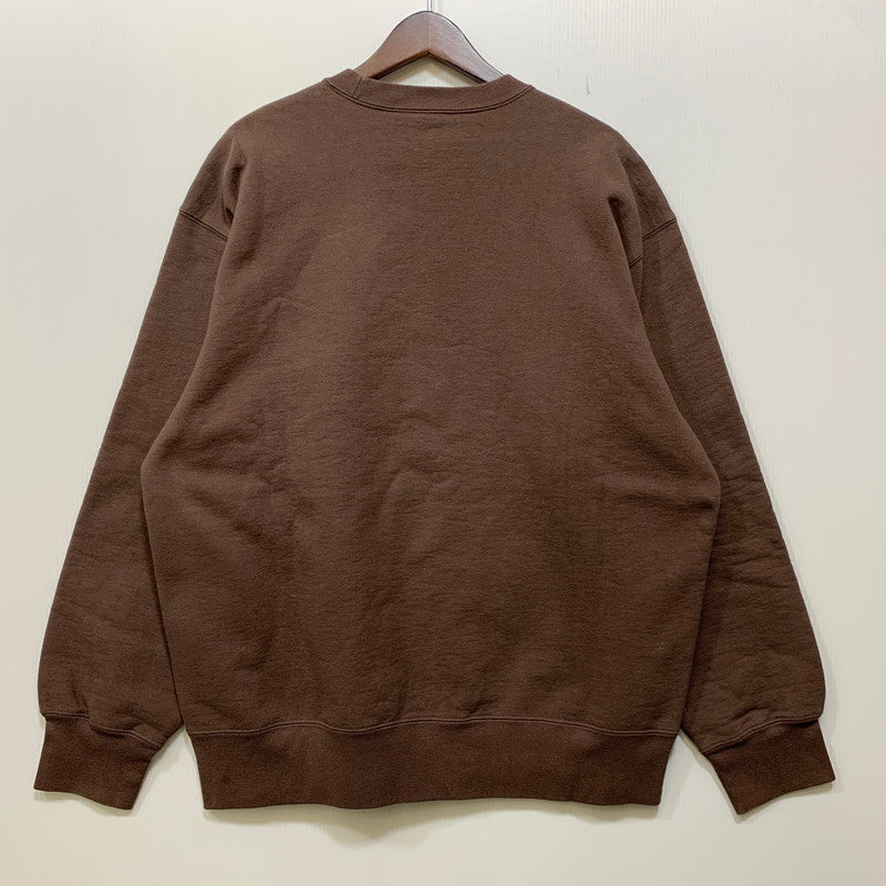 【中古品】【メンズ】 Supreme シュプリーム BOX LOGO CREWNECK ボックス ロゴ クルーネック スウェット トップス 149-260925-ay-11-izu サイズ：L カラー：ブラウン 万代Net店