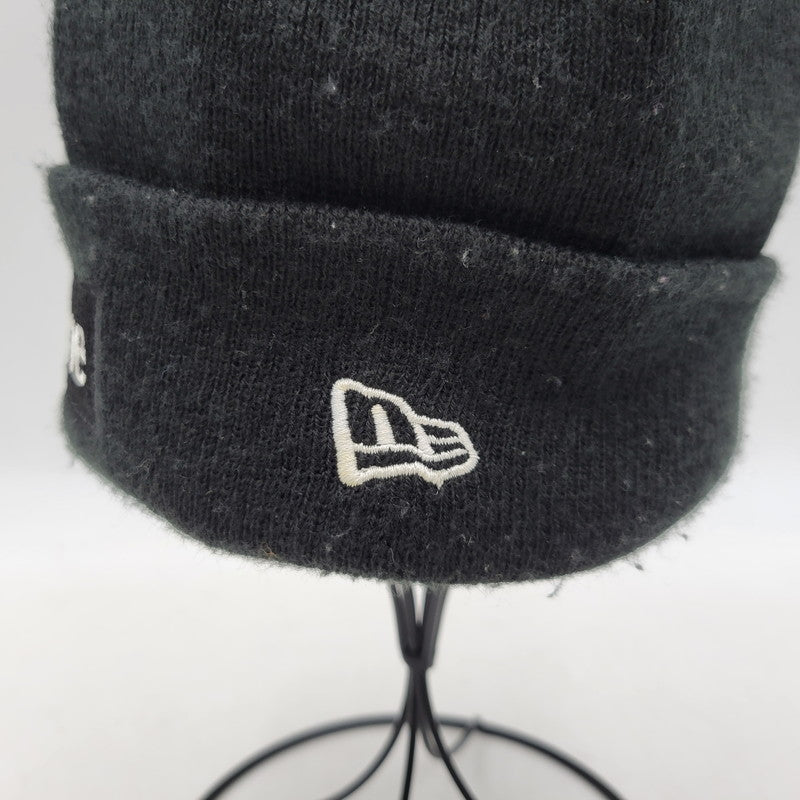【中古品】【メンズ/レディース】 Supreme シュプリーム × NEW ERA ニューエラ BOX LOGO BEANIE ボックスロゴ ビーニー ニット帽 帽子 185-260927-as-06-izu サイズ：F カラー：ブラック 万代Net店