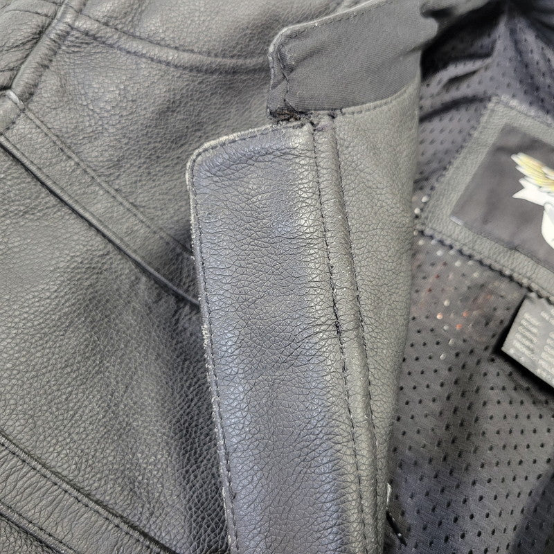 【中古品】【メンズ】 HARLEY DAVIDSON ハーレーダビッドソン SINGLE RIDERS LEATHER JACKET シングル ライダース レザー ジャケット アウター 145-261023-cs-09-izu サイズ：2XL カラー：ブラック 万代Net店