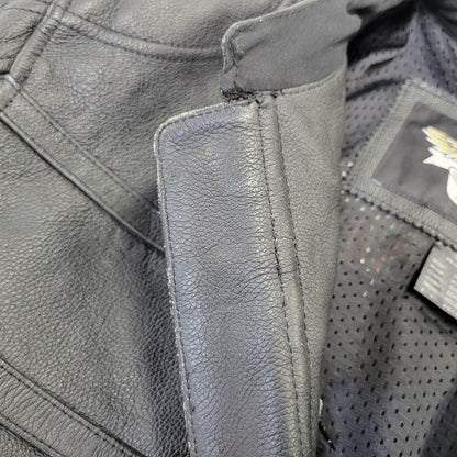 【中古品】【メンズ】 HARLEY DAVIDSON ハーレーダビッドソン SINGLE RIDERS LEATHER JACKET シングル ライダース レザー ジャケット アウター 145-261023-cs-09-izu サイズ：2XL カラー：ブラック 万代Net店