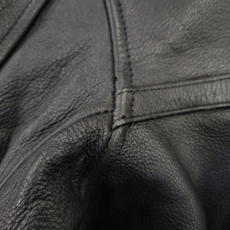 【中古品】【メンズ】 HARLEY DAVIDSON ハーレーダビッドソン SINGLE RIDERS LEATHER JACKET シングル ライダース レザー ジャケット アウター 145-261023-cs-09-izu サイズ：2XL カラー：ブラック 万代Net店