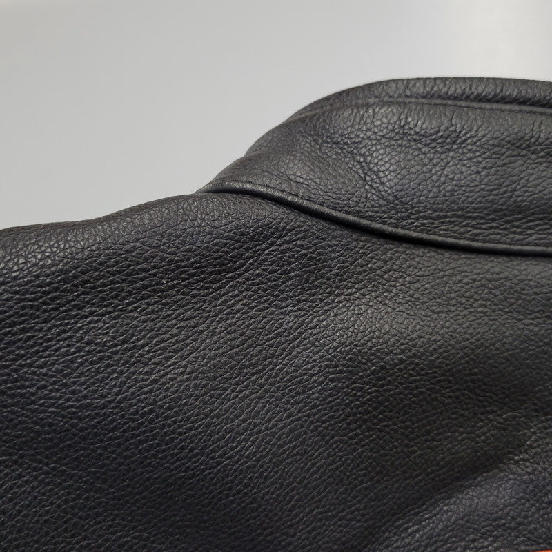 【中古品】【メンズ】 HARLEY DAVIDSON ハーレーダビッドソン SINGLE RIDERS LEATHER JACKET シングル ライダース レザー ジャケット アウター 145-261023-cs-09-izu サイズ：2XL カラー：ブラック 万代Net店