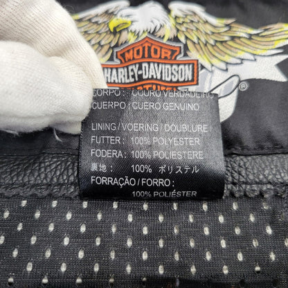 【中古品】【メンズ】 HARLEY DAVIDSON ハーレーダビッドソン SINGLE RIDERS LEATHER JACKET シングル ライダース レザー ジャケット アウター 145-261023-cs-09-izu サイズ：2XL カラー：ブラック 万代Net店