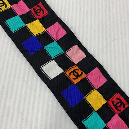 【中古品】【レディース】 CHANEL シャネル SILK TWILLY SCARF シルク ツイリー スカーフ 183-260927-kh-10-izu カラー：ブラック 万代Net店