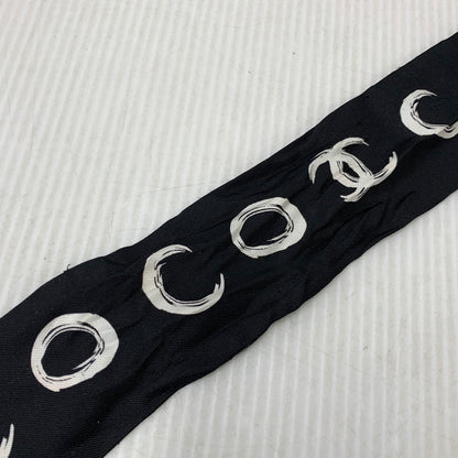【中古品】【レディース】 CHANEL シャネル SILK TWILLY SCARF シルク ツイリー スカーフ 183-260927-kh-10-izu カラー：ブラック 万代Net店