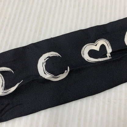 【中古品】【レディース】 CHANEL シャネル SILK TWILLY SCARF シルク ツイリー スカーフ 183-260927-kh-10-izu カラー：ブラック 万代Net店