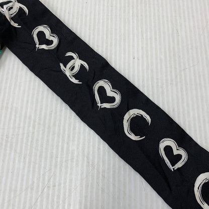 【中古品】【レディース】 CHANEL シャネル SILK TWILLY SCARF シルク ツイリー スカーフ 183-260927-kh-10-izu カラー：ブラック 万代Net店