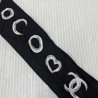 【中古品】【レディース】 CHANEL シャネル SILK TWILLY SCARF シルク ツイリー スカーフ 183-260927-kh-10-izu カラー：ブラック 万代Net店