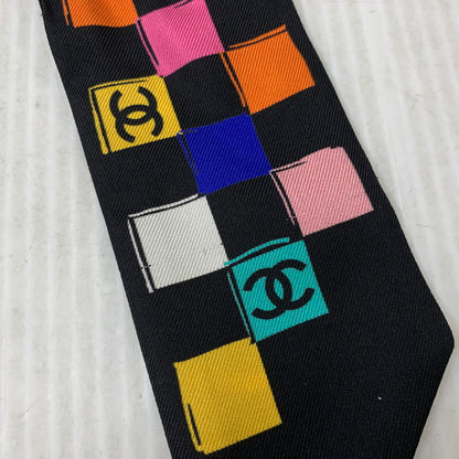 【中古品】【レディース】 CHANEL シャネル SILK TWILLY SCARF シルク ツイリー スカーフ 183-260927-kh-10-izu カラー：ブラック 万代Net店
