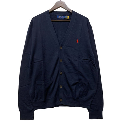 【中古美品】【メンズ】 POLO RALPH LAUREN ポロ・ラルフローレン MNPOSWE16821350 V NECK ブイネック COTTON CARDIGAN コットン カーディガン トップス 長袖 147-261024-ya-19-izu サイズ：L カラー：ネイビー 万代Net店