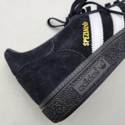 【中古品】【メンズ】 adidas アディダス HANDBALL SPEZIAL (BSHOP EXCLUSIVE) HQ9194 ハンドボール スぺツィアル スニーカー シューズ 靴 161-260928-ay-02-izu サイズ：28.5cm カラー：CORE BLACK/CLOUD WHITE/GOLD METALLIC 万代Net店
