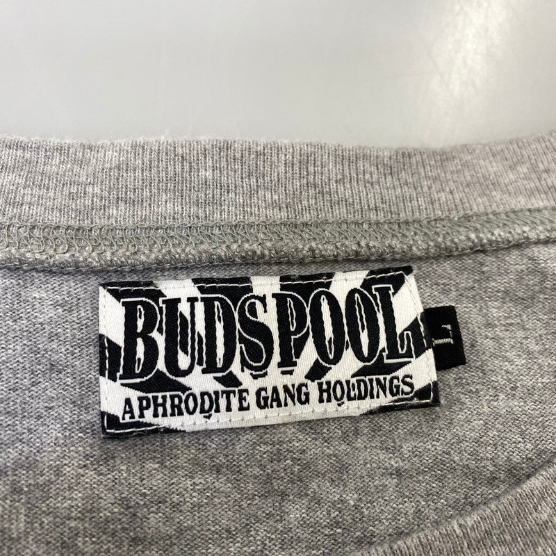 【中古品】【メンズ】 BUDSPOOL バッズプール 舐達磨 LS TEE ロングスリーブ Tシャツ トップス 長袖 142-260928-cs-09-izu サイズ：L カラー：グレー 万代Net店