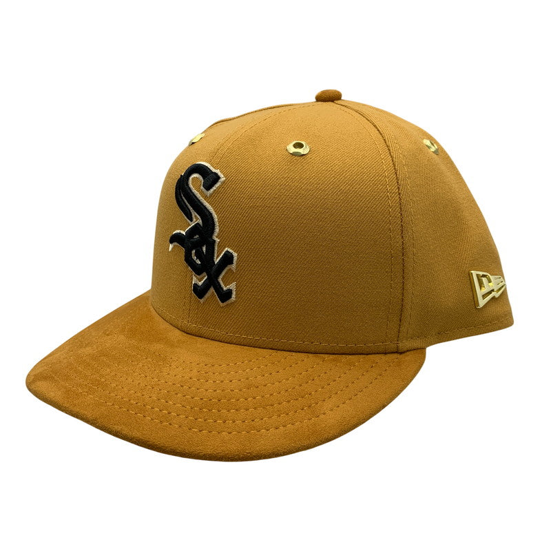 【中古美品】【メンズ/レディース】 NEW ERA ニューエラ×TIMBERLAND ティンバーランド 59FIFTY CHICAGO WHITE SOX LOGO CAP シカゴ ホワイト ソックス ロゴ キャップ 帽子 185-260930-cs-16-izu サイズ：8 カラー：ブラウン 万代Net店