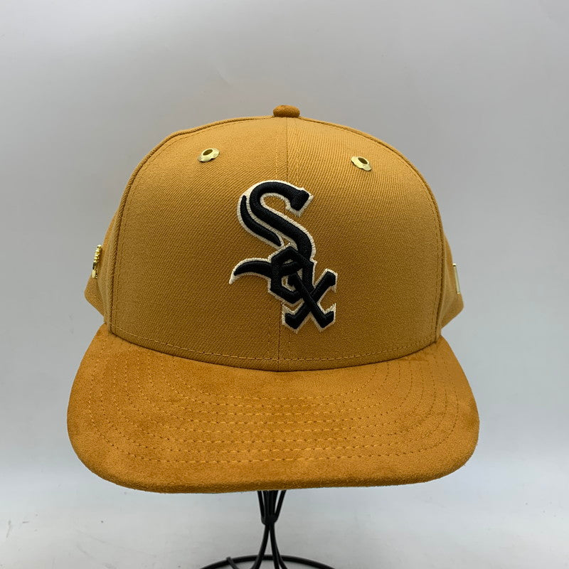 【中古美品】【メンズ/レディース】 NEW ERA ニューエラ×TIMBERLAND ティンバーランド 59FIFTY CHICAGO WHITE SOX LOGO CAP シカゴ ホワイト ソックス ロゴ キャップ 帽子 185-260930-cs-16-izu サイズ：8 カラー：ブラウン 万代Net店
