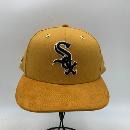 【中古美品】【メンズ/レディース】 NEW ERA ニューエラ×TIMBERLAND ティンバーランド 59FIFTY CHICAGO WHITE SOX LOGO CAP シカゴ ホワイト ソックス ロゴ キャップ 帽子 185-260930-cs-16-izu サイズ：8 カラー：ブラウン 万代Net店